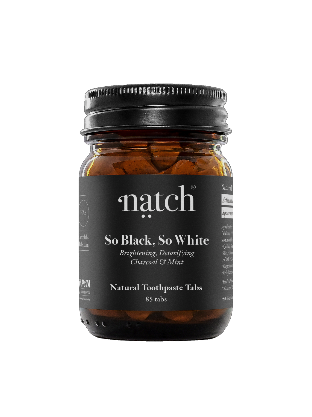 Natch | So Black, So White, Toothpaste Tablets