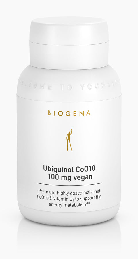 Biogena Ubiquinol CoQ10 100mg vegan 60 capsules, front of pack