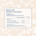 BodyBio Balance Oil 60 softgels, supplement facts
