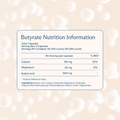 BodyBio Cal/Mag Butyrate 100 capsules, supplement facts