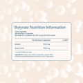 BodyBio Sodium Butyrate 100 capsules, supplement facts