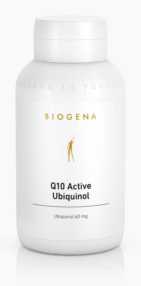 Biogena Q10 Active Ubiquinol 120 capsules, front of pack