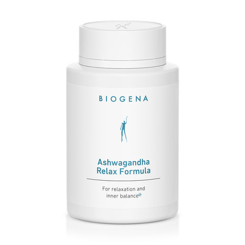 Biogena Ashwagandha Relax Formula 60 capsules, front of pack